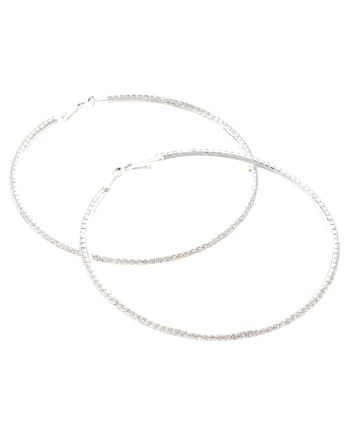 Rhinestone Hoop Earrings