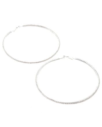 Rhinestone Hoop Earrings