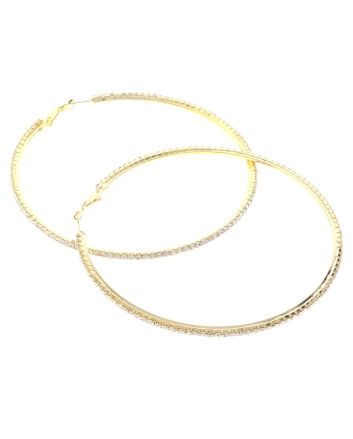 Rhinestone Hoop Earrings