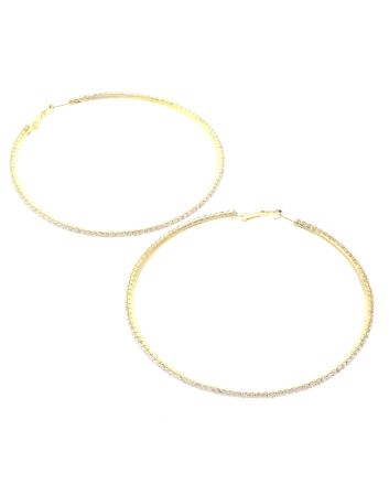Rhinestone Hoop Earrings