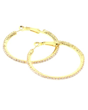 Rhinestone Hoop Earrings
