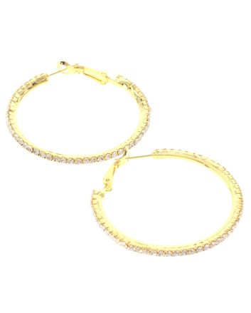 Rhinestone Hoop Earrings