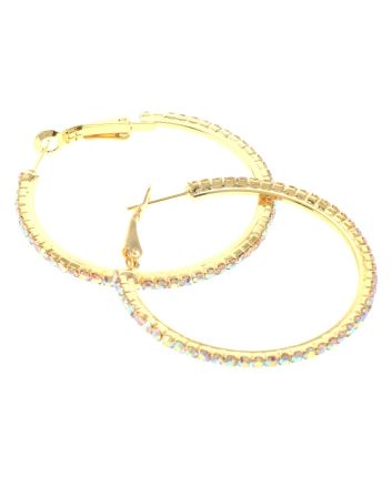 Rhinestone Hoop Earrings
