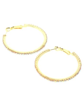 Rhinestone Hoop Earrings
