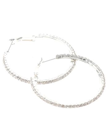 Rhinestone Hoop Earrings