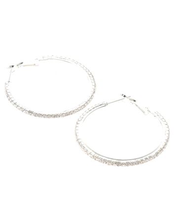 Rhinestone Hoop Earrings