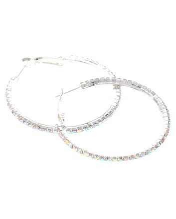 Rhinestone Hoop Earrings