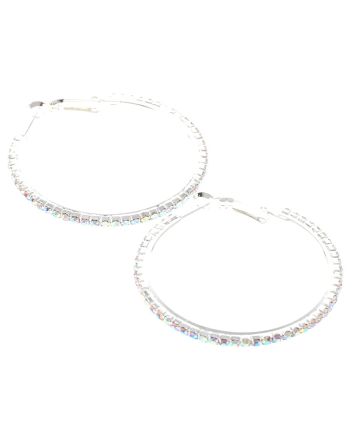 Rhinestone Hoop Earrings