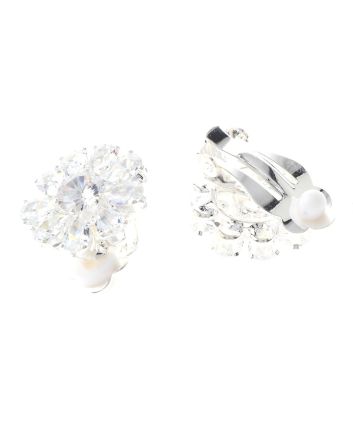 Rhinestone Clip On Earrings