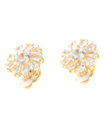 Rhinestone Clip On Earrings