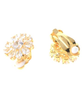 Rhinestone Clip On Earrings