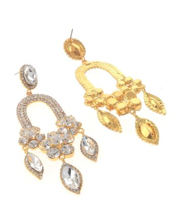 Large Rhinestone Chandelier Earrings