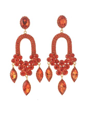 Large Rhinestone Chandelier Earrings