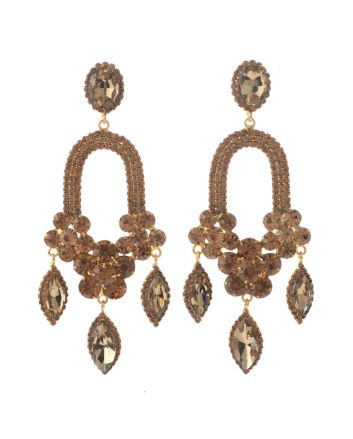 Large Rhinestone Chandelier Earrings