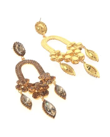 Large Rhinestone Chandelier Earrings