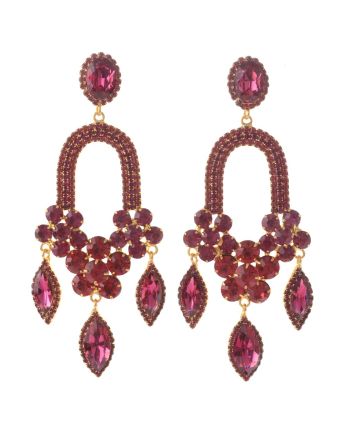 Large Rhinestone Chandelier Earrings