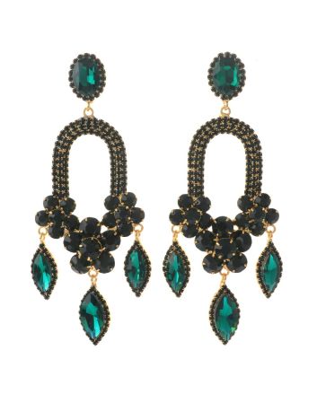 Large Rhinestone Chandelier Earrings