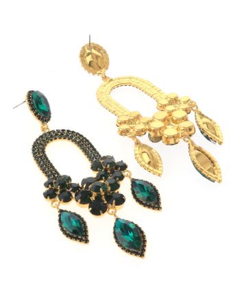 Large Rhinestone Chandelier Earrings