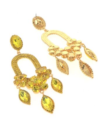 Large Rhinestone Chandelier Earrings