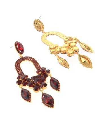 Large Rhinestone Chandelier Earrings