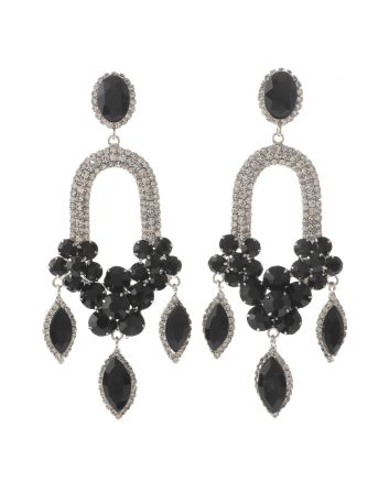 Large Rhinestone Chandelier Earrings