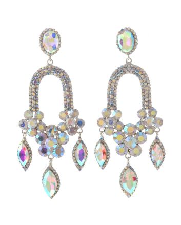 Large Rhinestone Chandelier Earrings