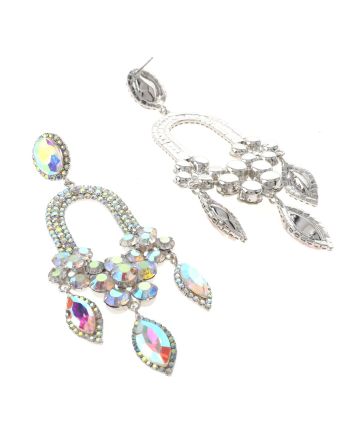 Large Rhinestone Chandelier Earrings