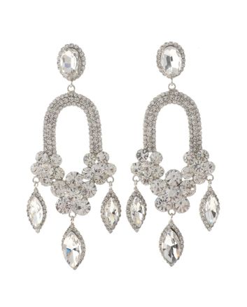 Large Rhinestone Chandelier Earrings
