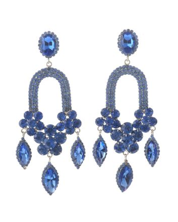 Large Rhinestone Chandelier Earrings