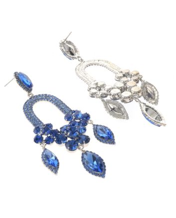 Large Rhinestone Chandelier Earrings