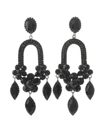 Large Rhinestone Chandelier Earrings