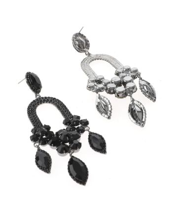 Large Rhinestone Chandelier Earrings