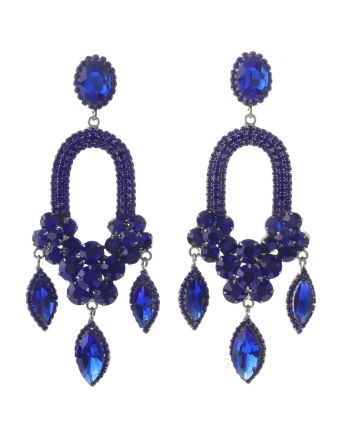 Large Rhinestone Chandelier Earrings