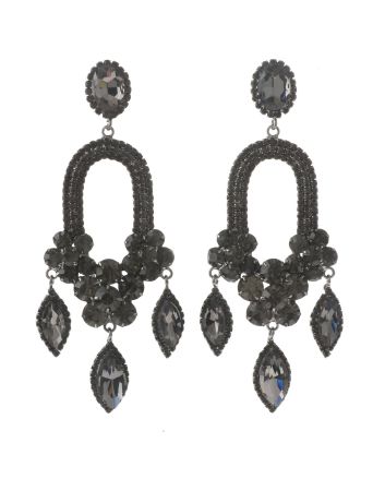 Large Rhinestone Chandelier Earrings