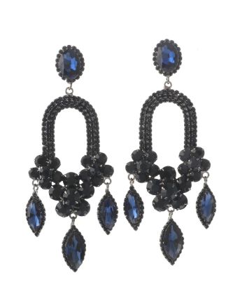 Large Rhinestone Chandelier Earrings