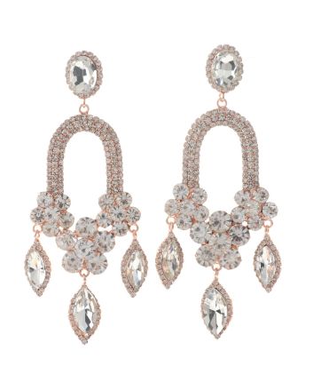 Large Rhinestone Chandelier Earrings
