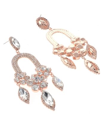 Large Rhinestone Chandelier Earrings