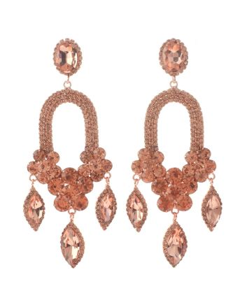 Large Rhinestone Chandelier Earrings