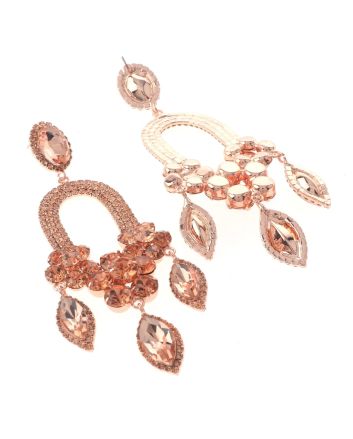 Large Rhinestone Chandelier Earrings