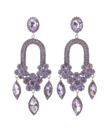 Large Rhinestone Chandelier Earrings