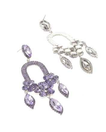Large Rhinestone Chandelier Earrings
