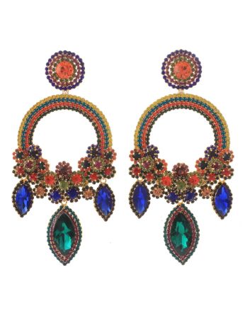 Large Rhinestone Chandelier Earrings