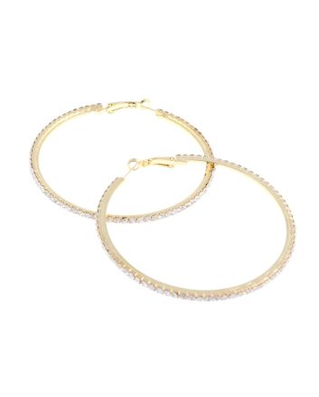 Rhinestone Hoop Earrings