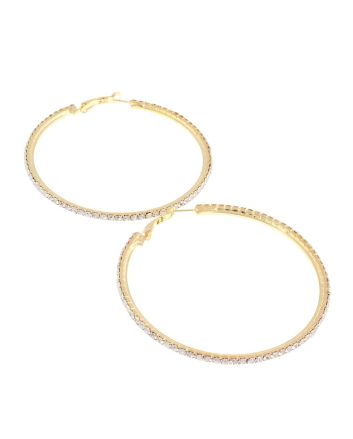 Rhinestone Hoop Earrings