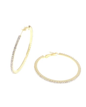 Rhinestone Hoop Earrings