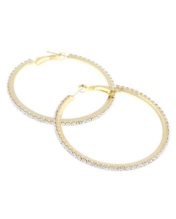 Rhinestone Hoop Earrings