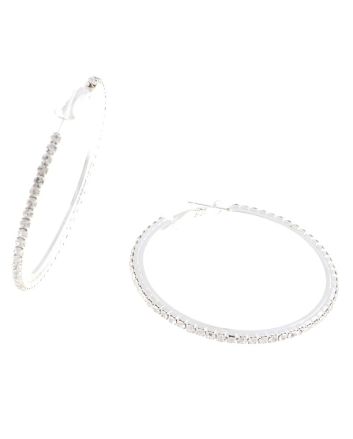 Rhinestone Hoop Earrings