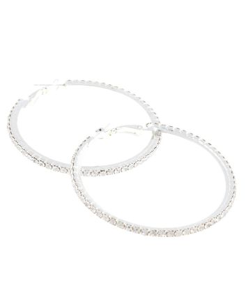 Rhinestone Hoop Earrings
