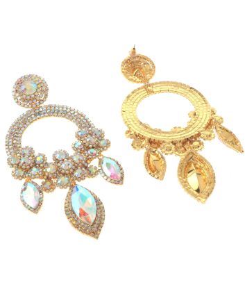 Large Rhinestone Chandelier Earrings