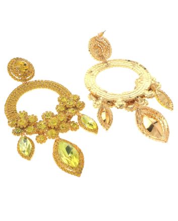 Large Rhinestone Chandelier Earrings